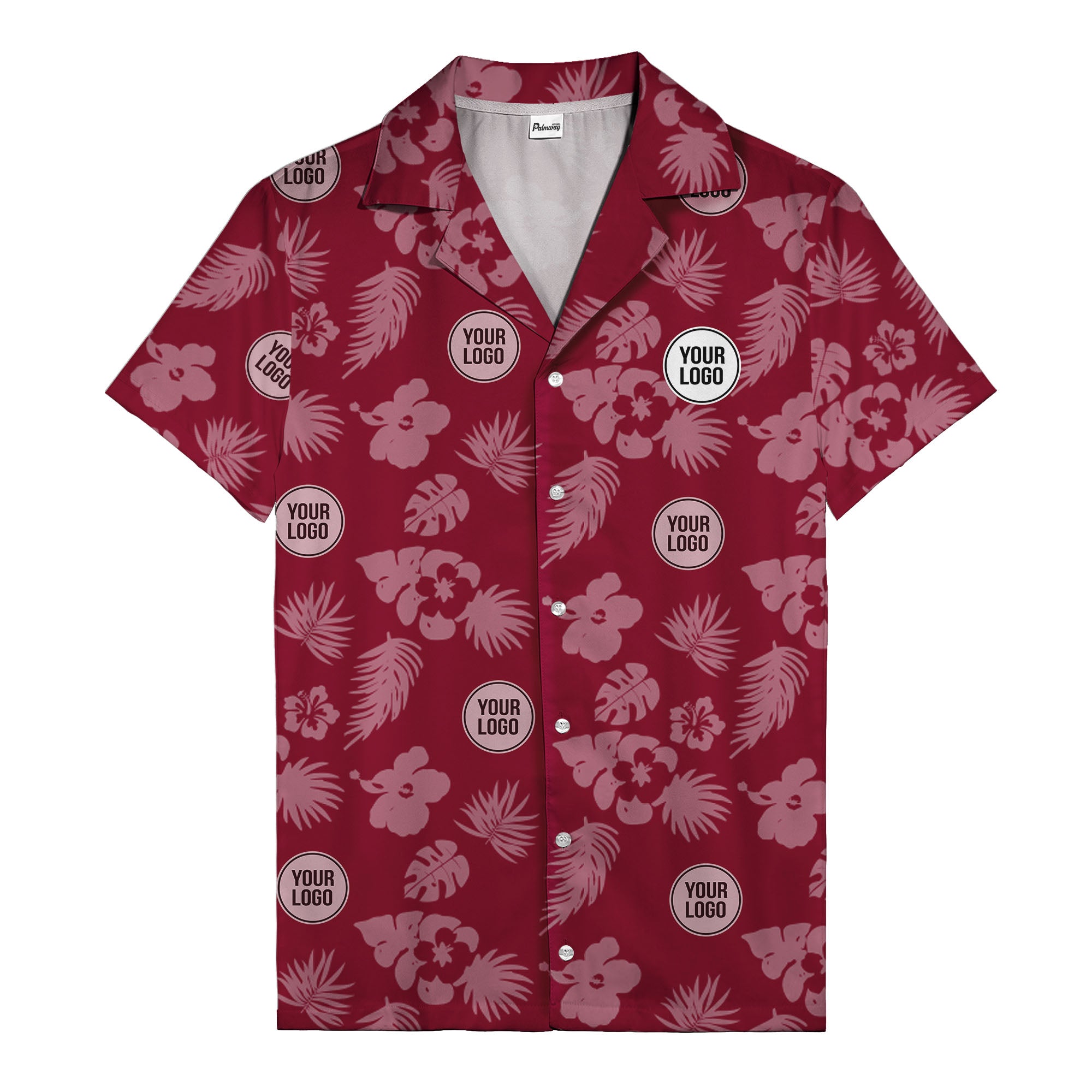 monochrome tropical flowers and leaves hawaiian shirt for men