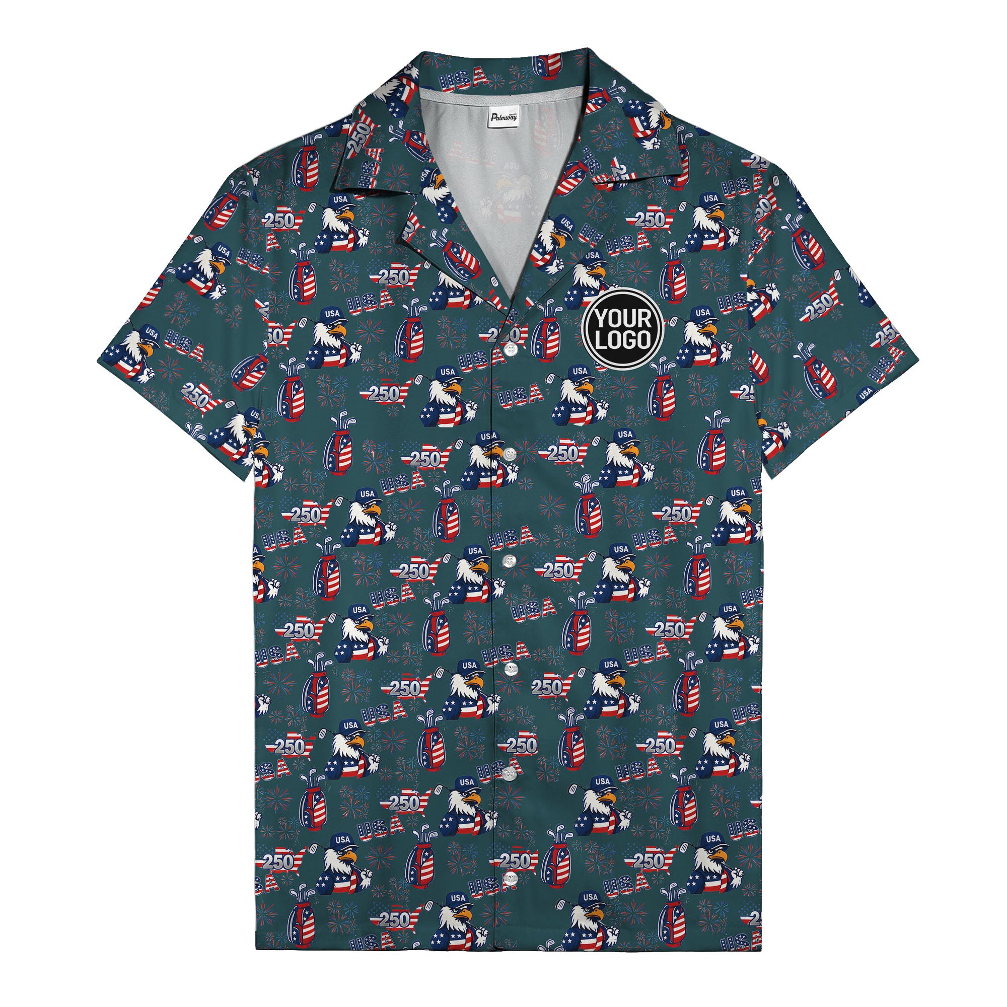 usa bald eagles golf bags fireworks hawaiian shirt for men