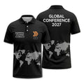 Custom Logo Global Conference Polo Shirt – World Map Design