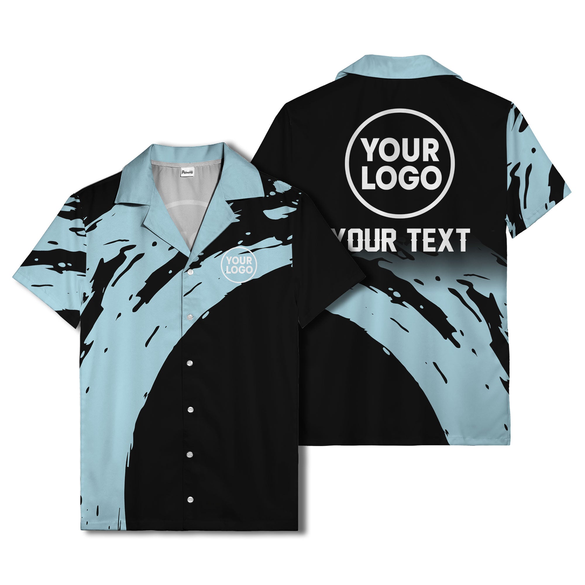 abstract paint splash modern art hawaiian shirt for men
