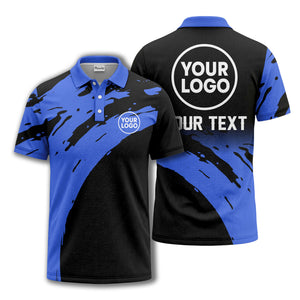 abstract paint splash polo shirt for modern golfers