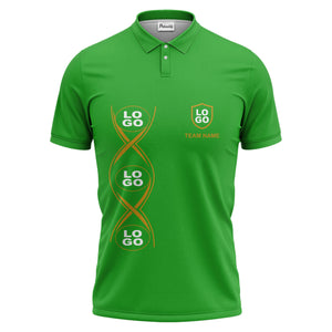 black gold infinity spiral shield team name graphic polo shirt for men
