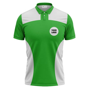 black white contrast panel customizable logo polo shirt for men