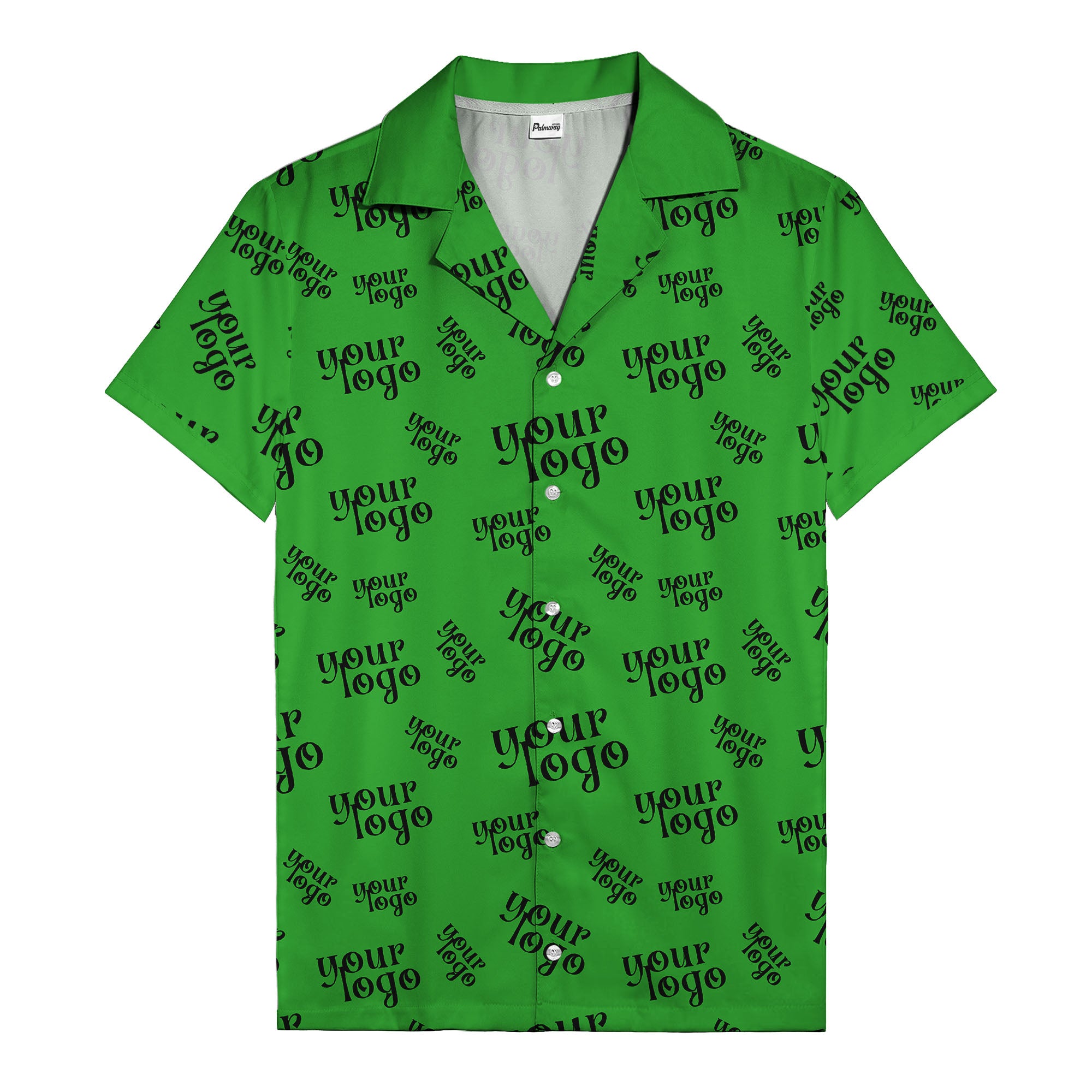 custom logo repeat typography hawaiian shirt for personalized style