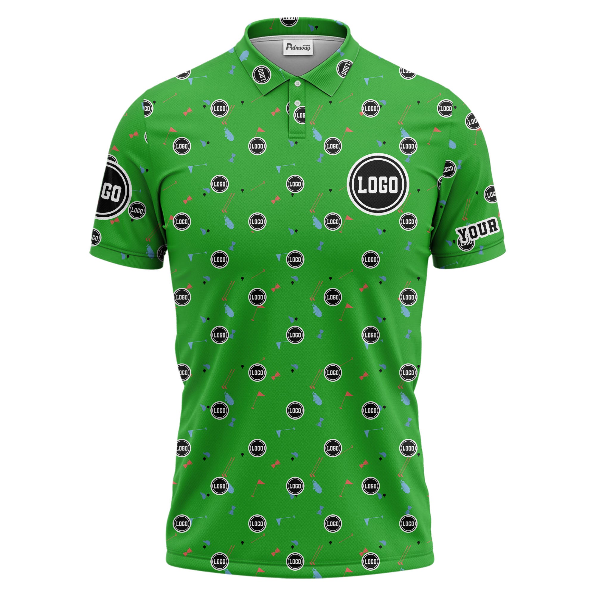 custom multi color golf sports custom logo polo shirt with team event tournament style hawaiian shirt
