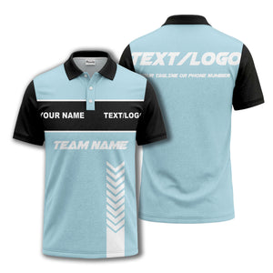 customizable team name chevron stripe polo shirt for men