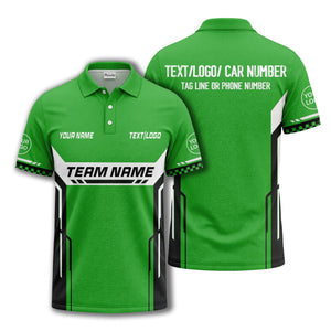 customizable team name geometric stripes polo shirt for men