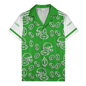 football helmets & balls repeat hawaiian shirt for men