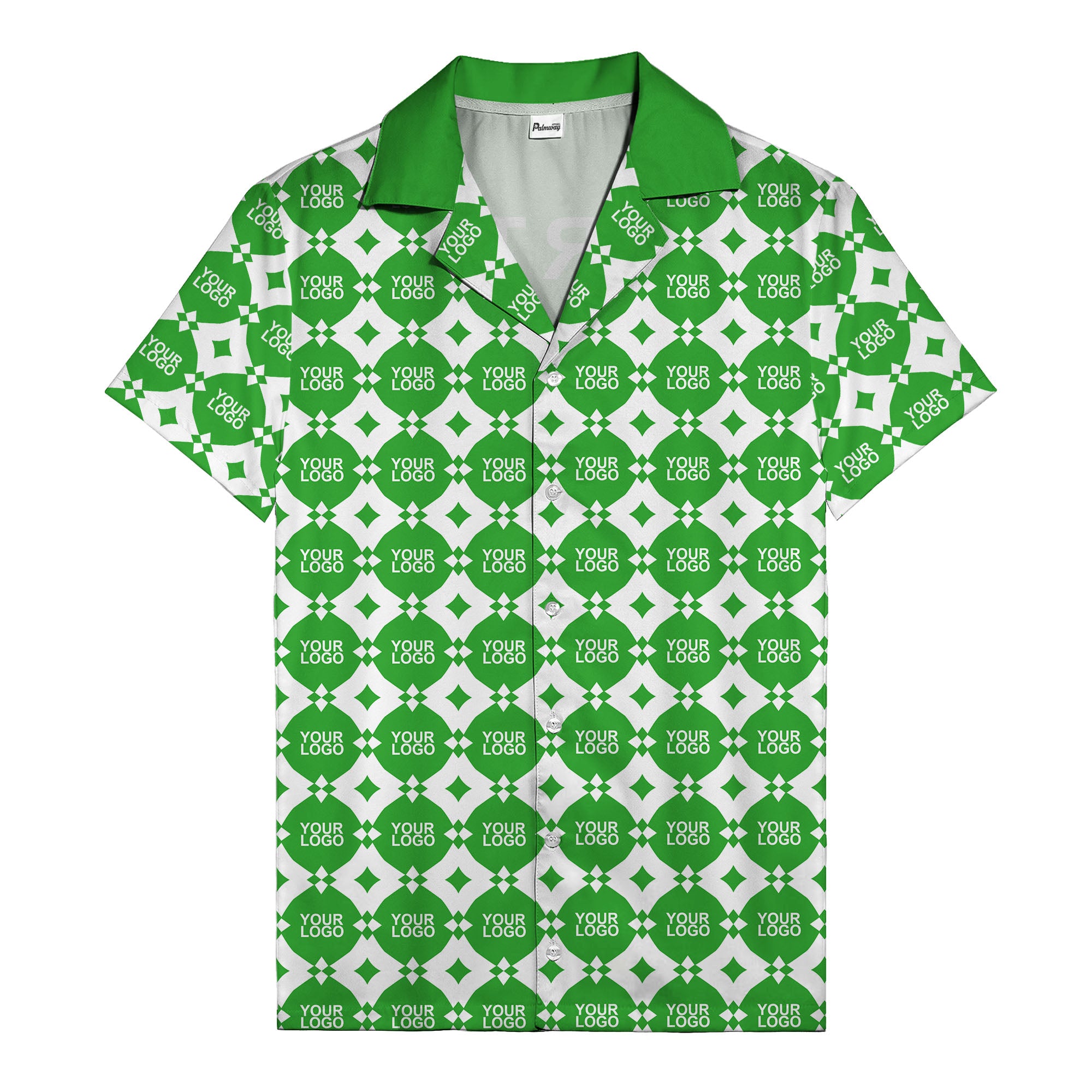 gold mon diamond lattice monogram hawaiian shirt for men