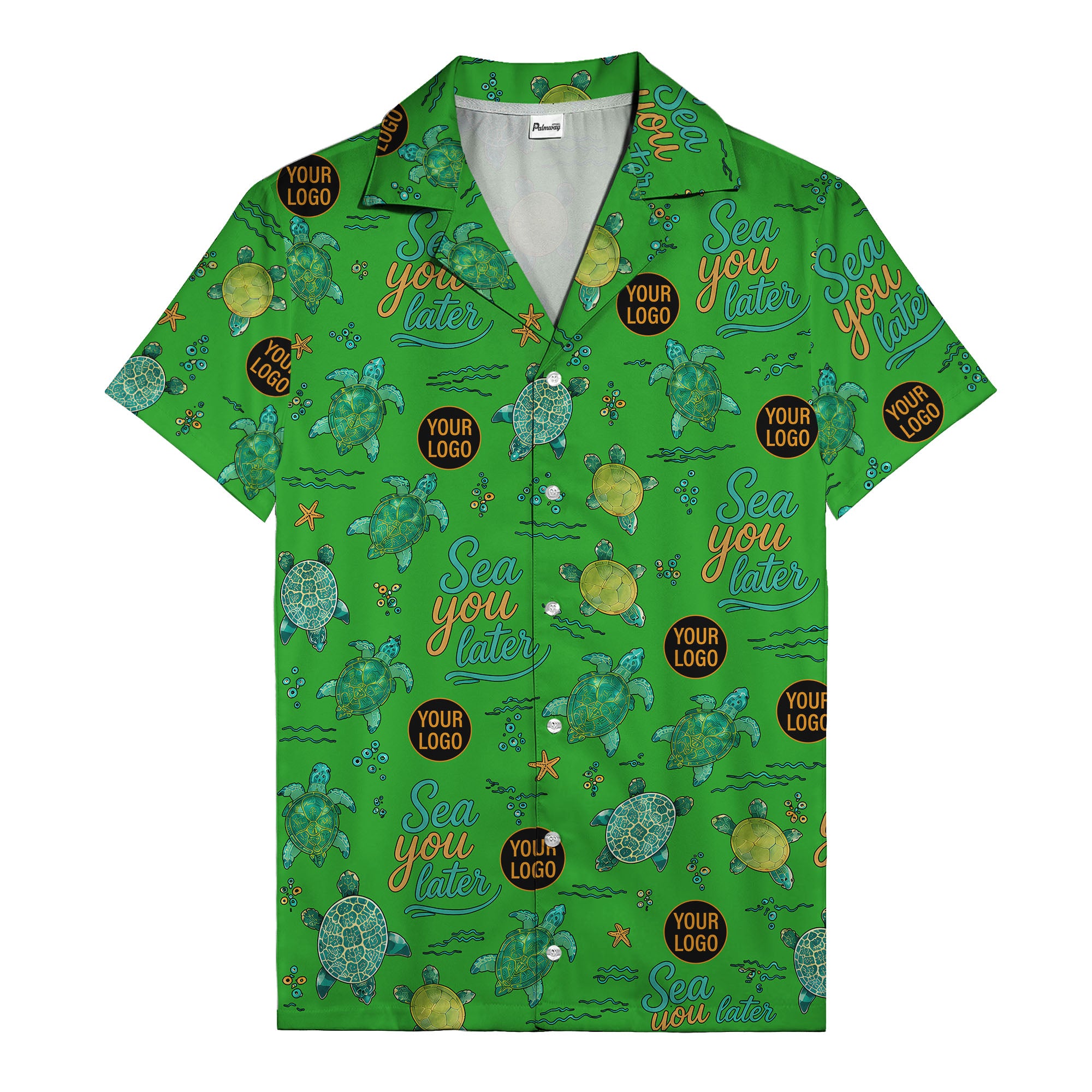 sea turtles & starfish sea you later cartoon hawaiian shirt