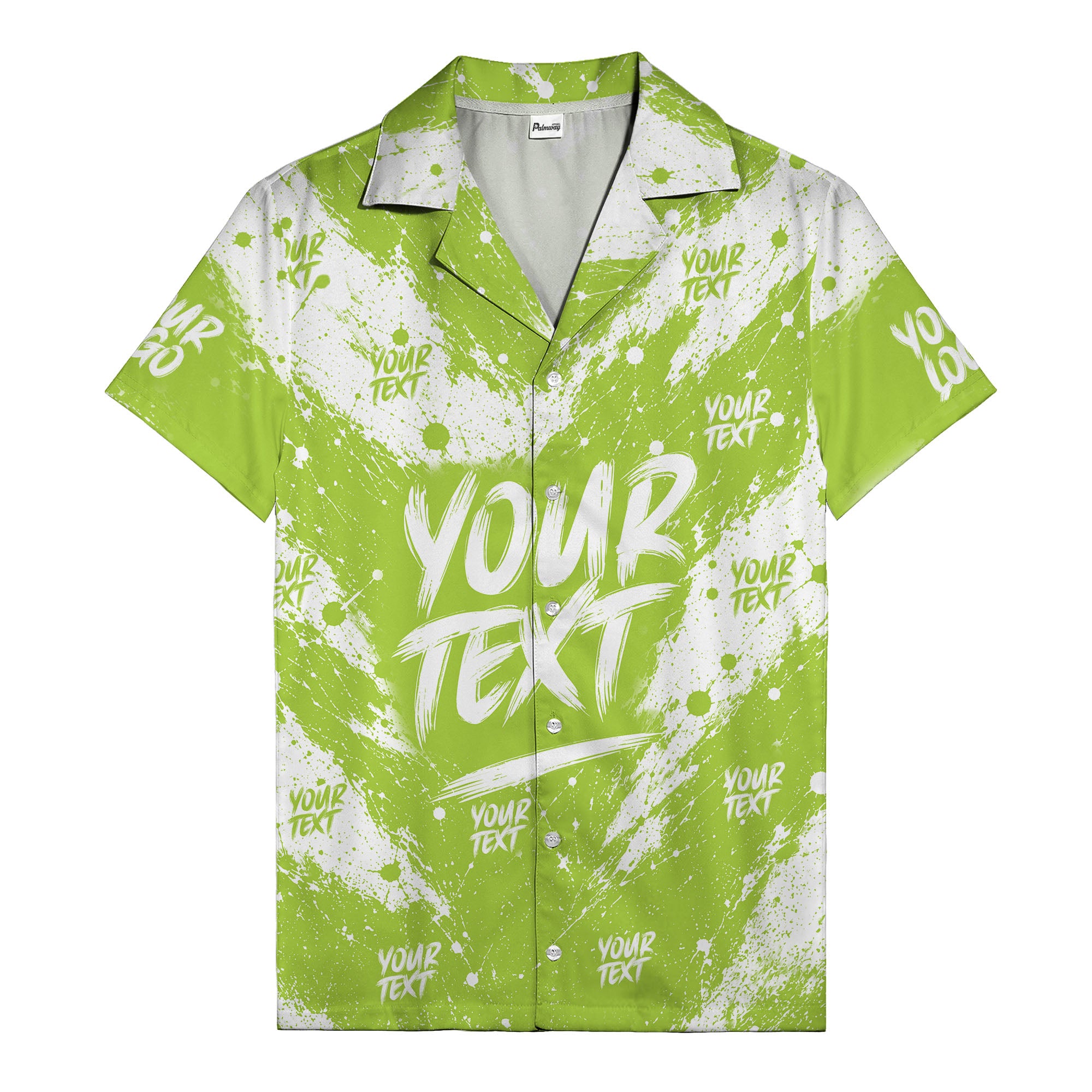 abstract splatter paint custom text hawaiian shirt with your text