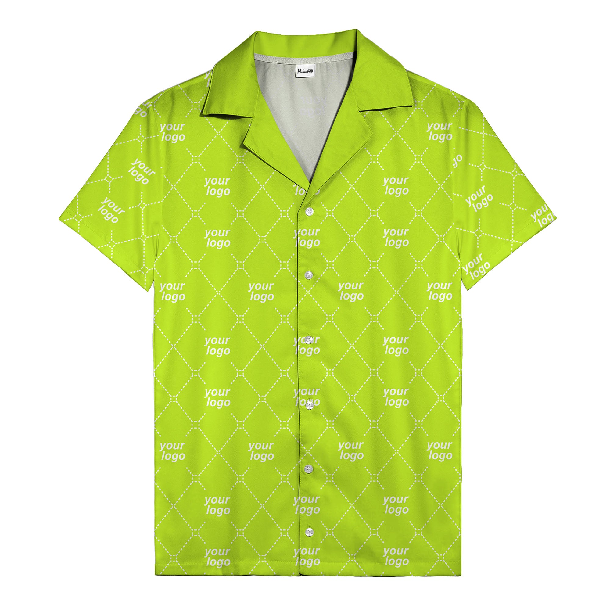 black & white quilted diamond custom logo hawaiian shirt