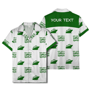 cruise ship silhouettes and family reunion text repeat hawaiian shirt