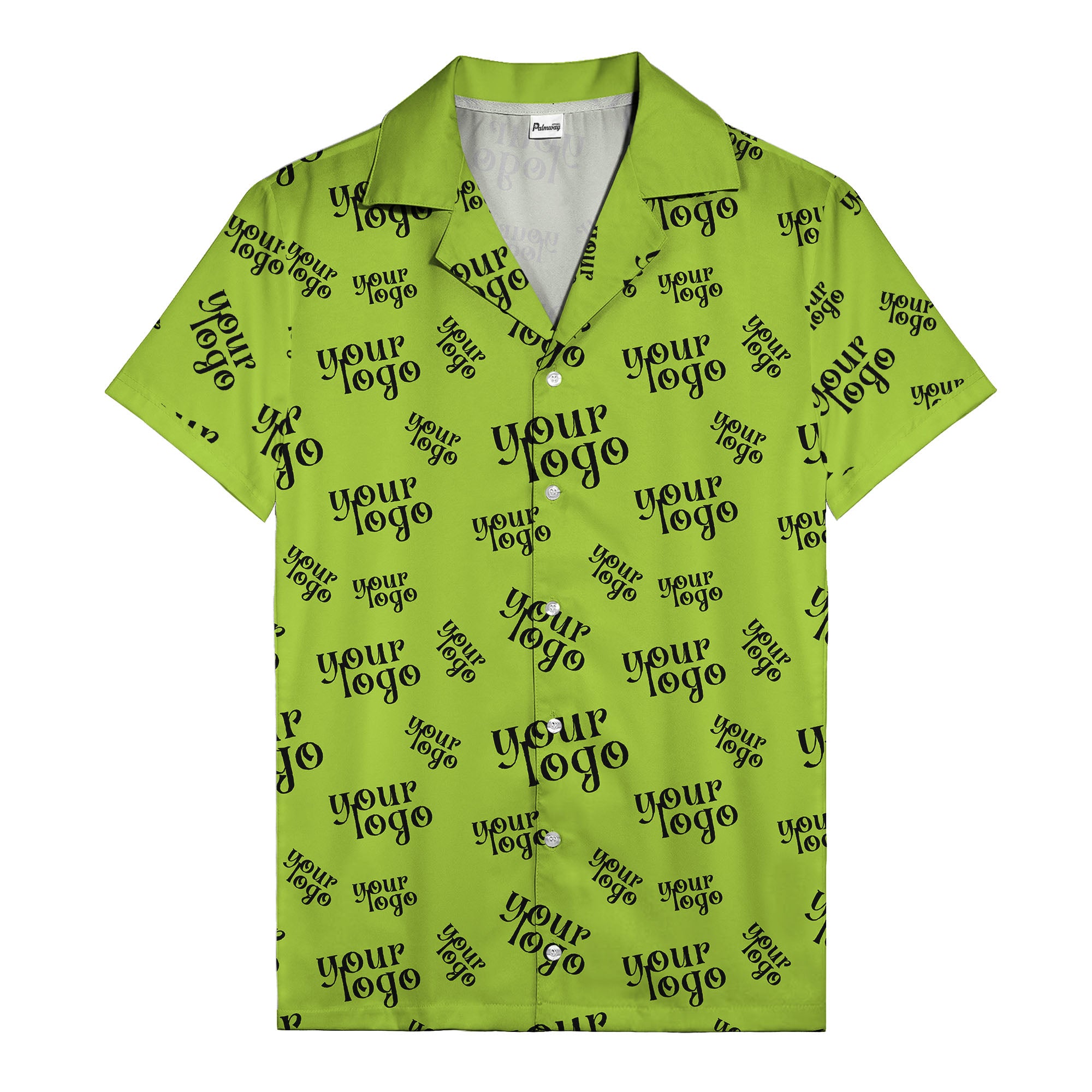 custom logo repeat typography hawaiian shirt for personalized style