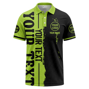 custom name & logo bold graphic personalized polo shirt