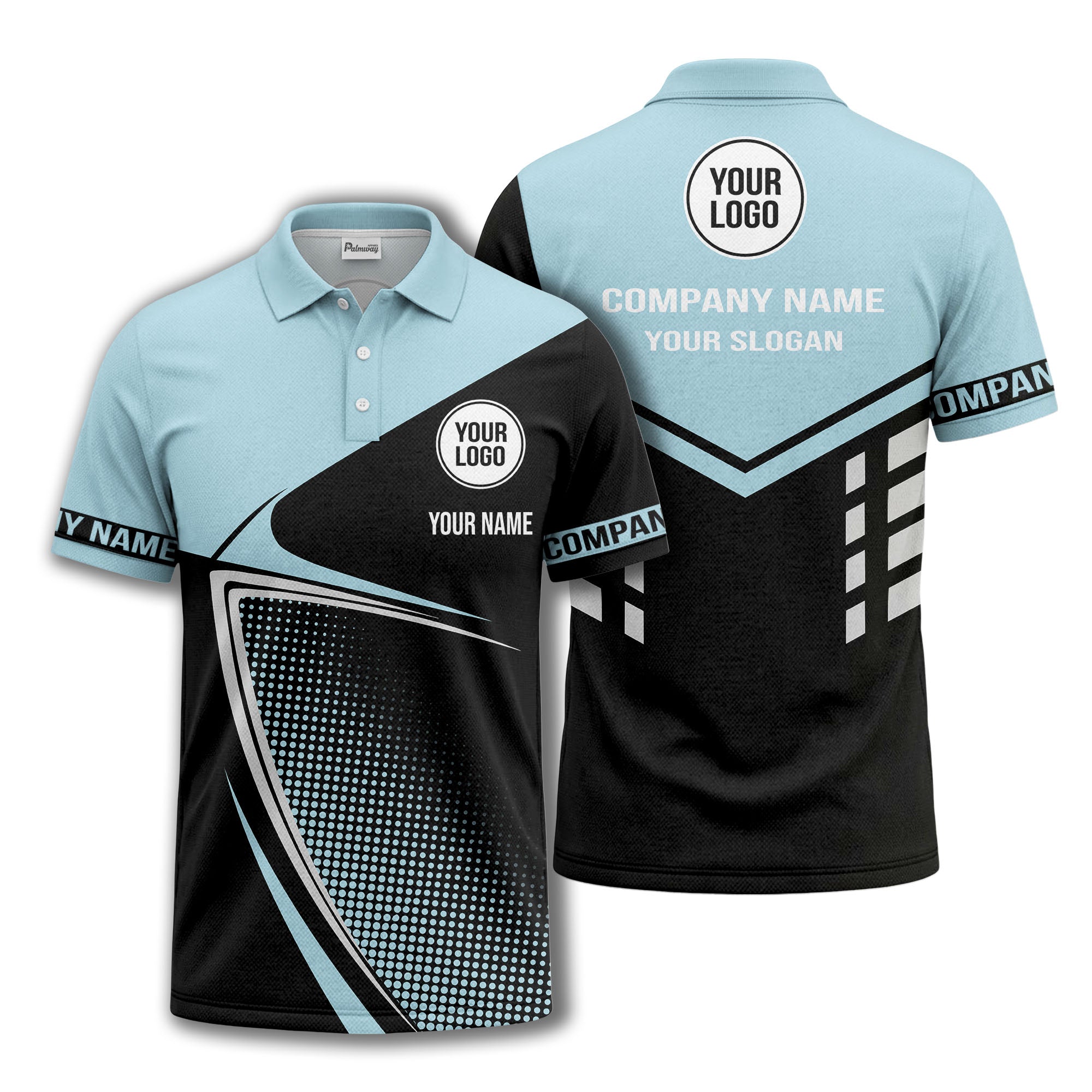 diagonal stripe dot geometric polo shirt for men
