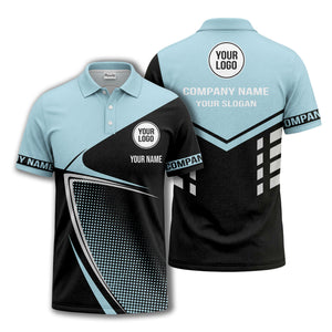 diagonal stripe dot geometric polo shirt for men
