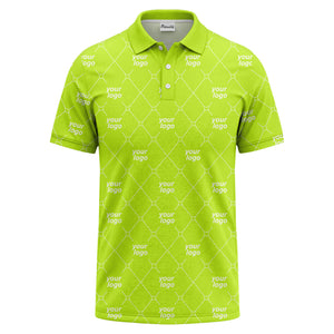 diamond grid logo repeat minimalist black polo shirt