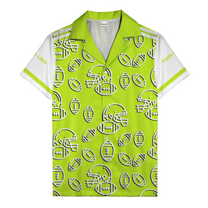 football helmets & balls repeat hawaiian shirt for men