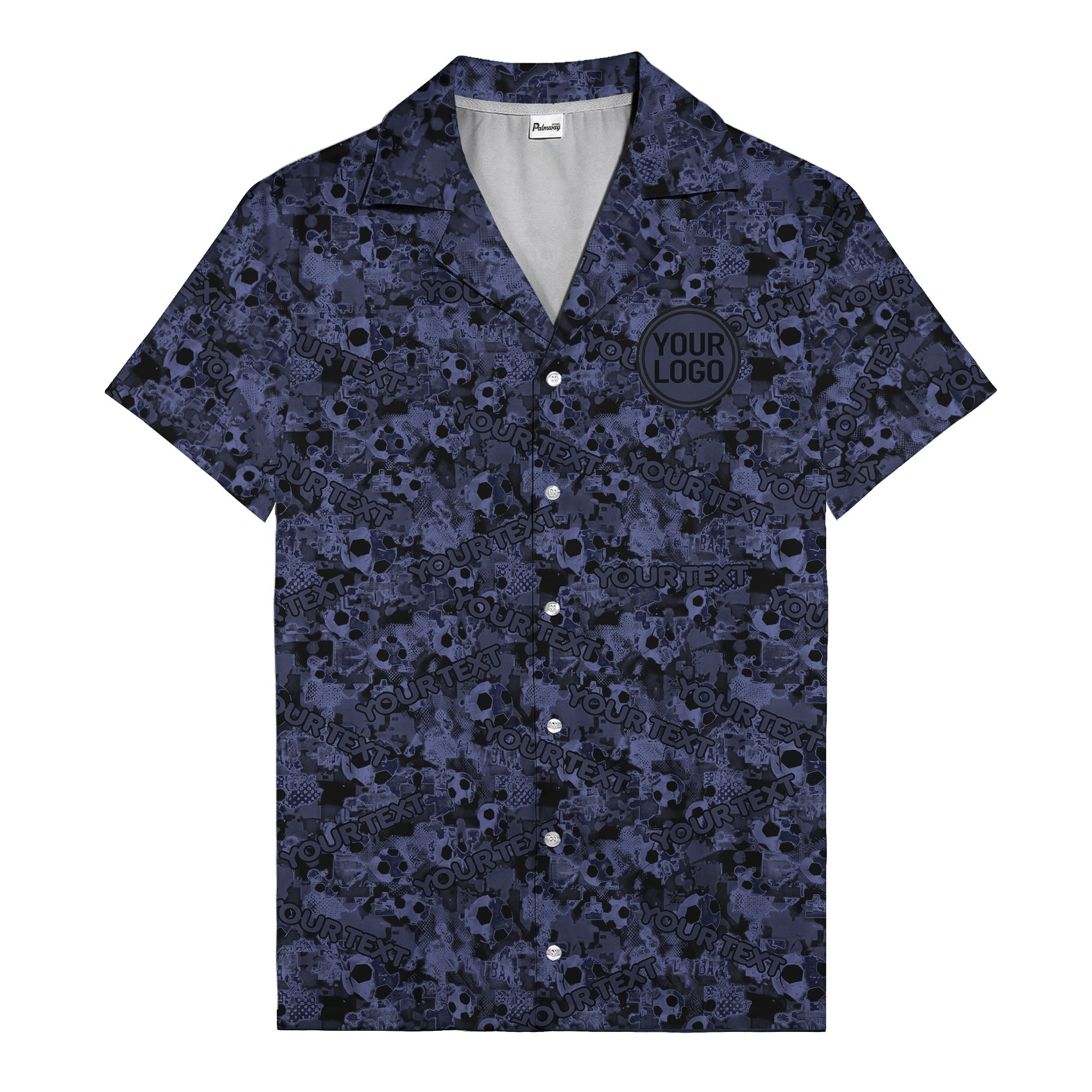 hexagon dot repeating custom text abstract geometric hawaiian shirt