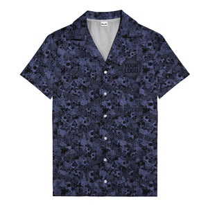 hexagon dot repeating custom text abstract geometric hawaiian shirt