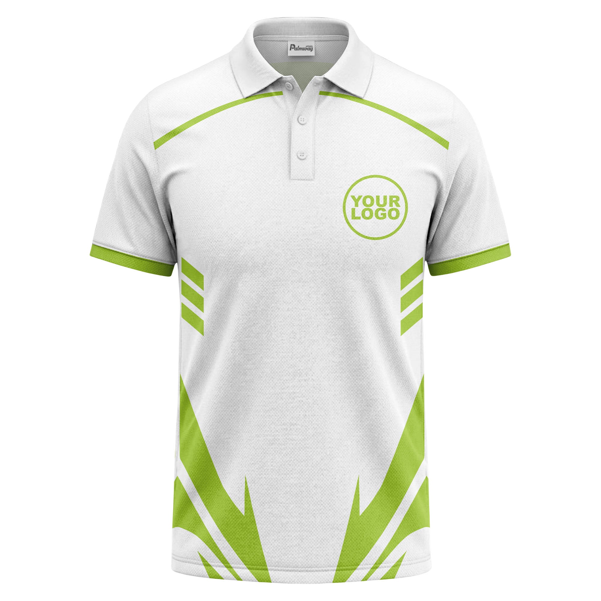lightning bolt graphic custom logo sporty modern polo shirt