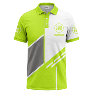 modern diagonal stripe custom logo men's golf polo shirt