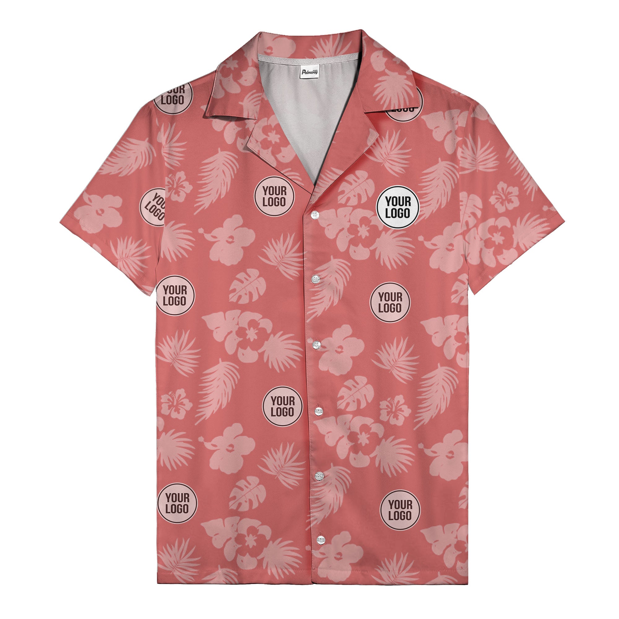 monochrome tropical flowers and leaves hawaiian shirt for men