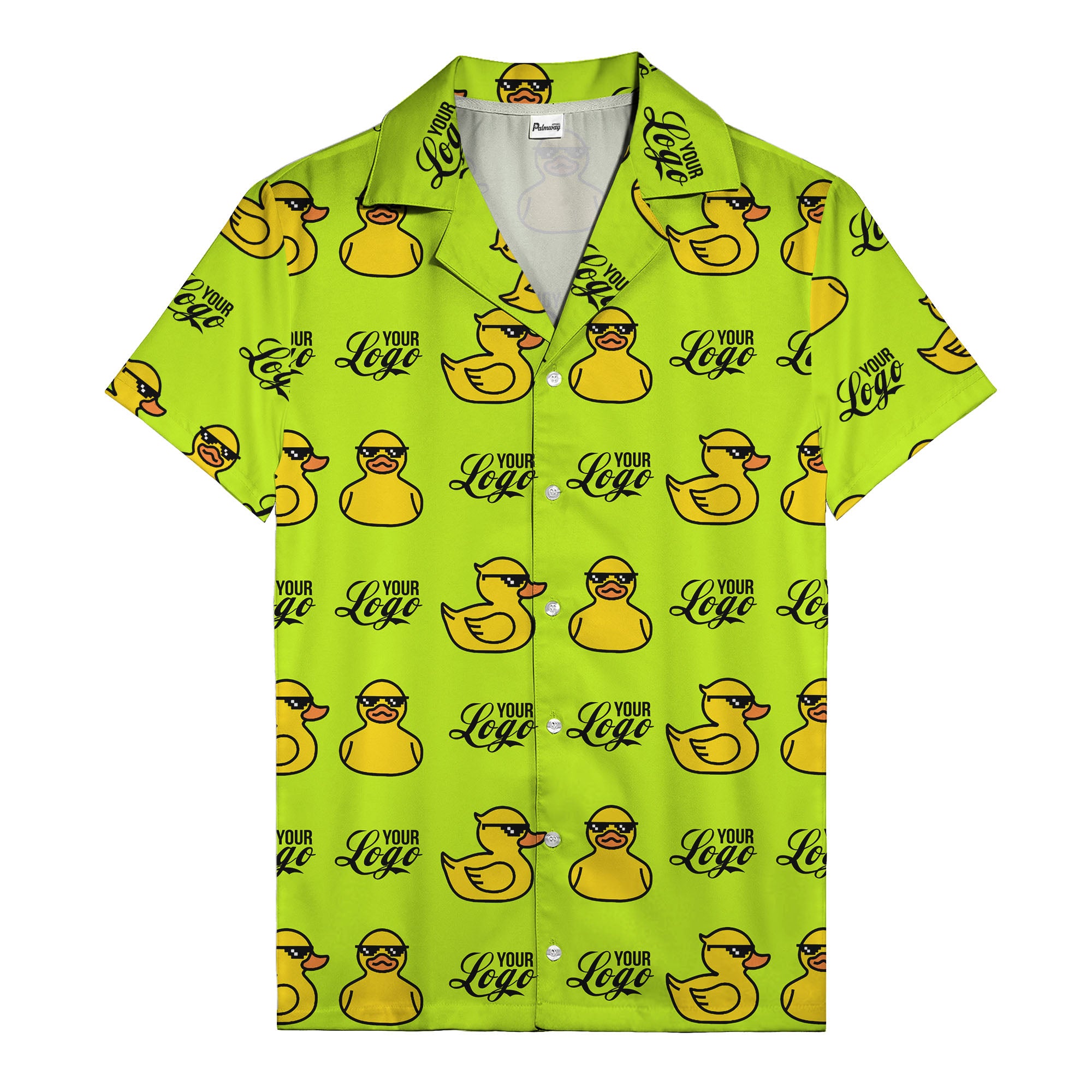 sunglassed rubber ducky parade custom logo hawaiian shirt