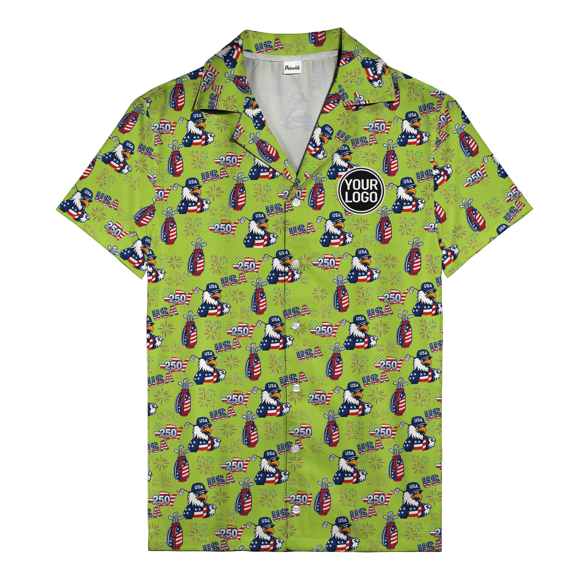 usa bald eagles golf bags fireworks hawaiian shirt for men