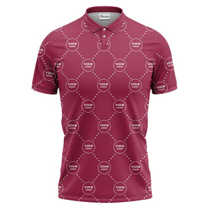 white circles custom logo placement polo shirt for corporate professionals