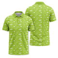 Custom Golf Icons All-Over Print Short Sleeve Polo Shirt - Personalized Logo Athletic Golf Polo