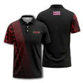 Custom Hawaiian Heritage Polo Shirt with Tribal Stripe