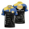 Custom Circuit Board, Airflow & HVAC Unit Graphic Short Sleeve Polo Shirt - Personalized Company Name & Logo HVAC Uniform Polo
