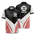 Custom Tribal Flame Graphic Short Sleeve Polo Shirt - Personalized Name & Logo Athletic Golf Polo
