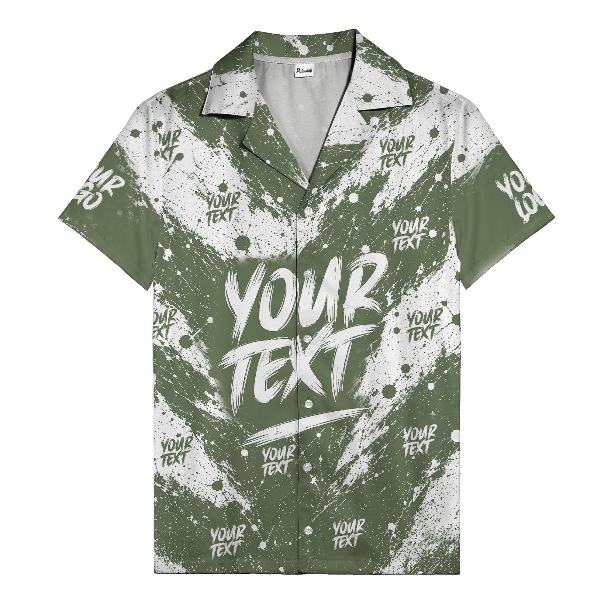 abstract splatter paint custom text hawaiian shirt with your text