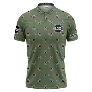 custom multi color golf sports custom logo polo shirt with team event tournament style hawaiian shirt