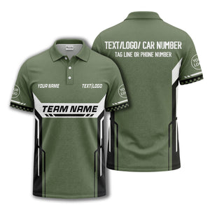 customizable team name geometric stripes polo shirt for men