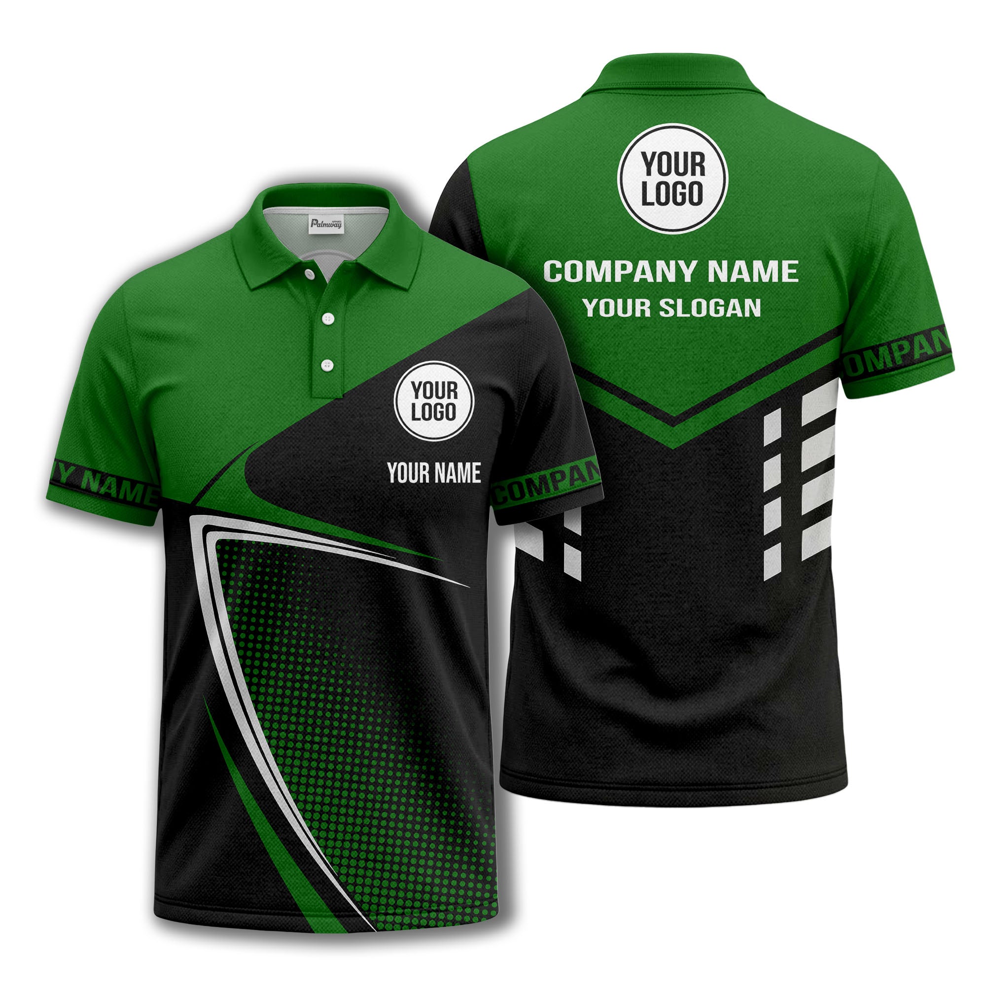 diagonal stripe dot geometric polo shirt for men
