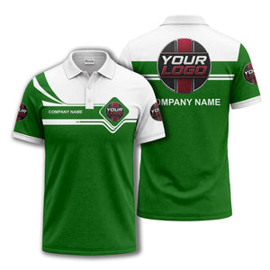 diamond stripe custom logo corporate polo shirt