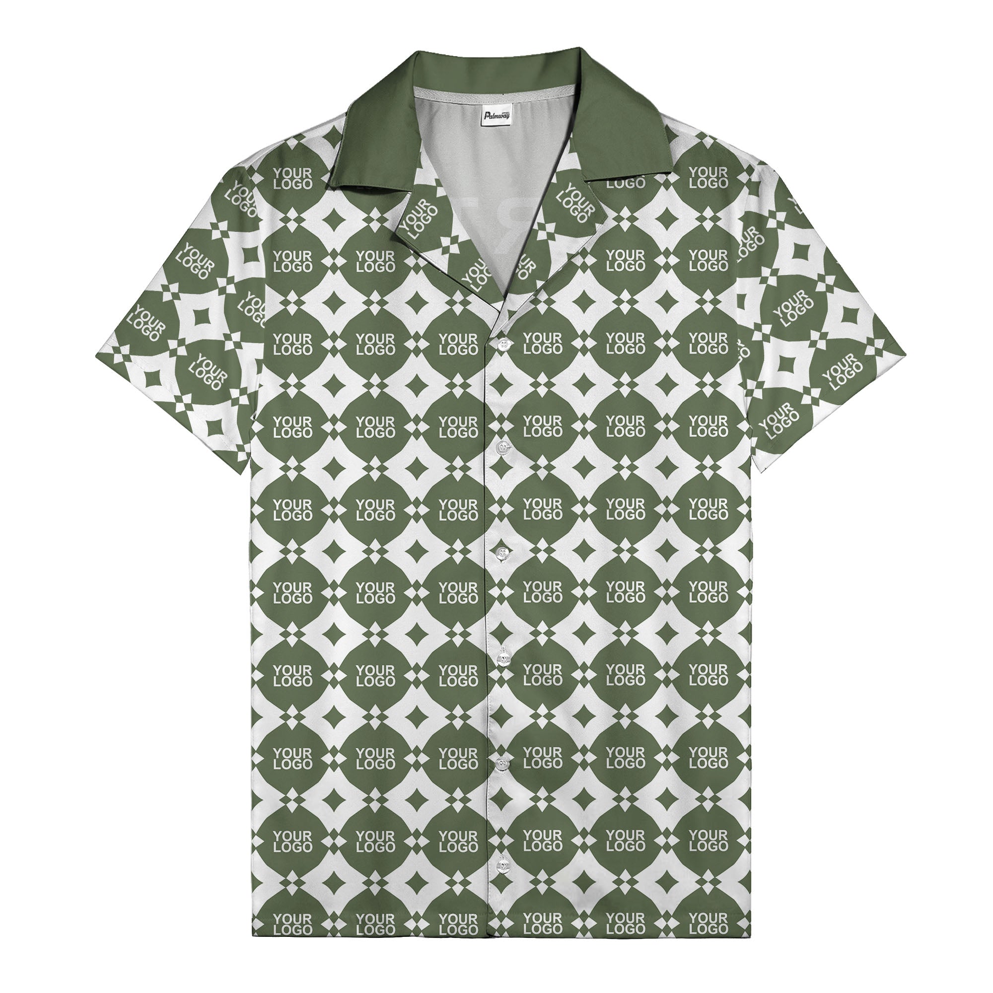gold mon diamond lattice monogram hawaiian shirt for men