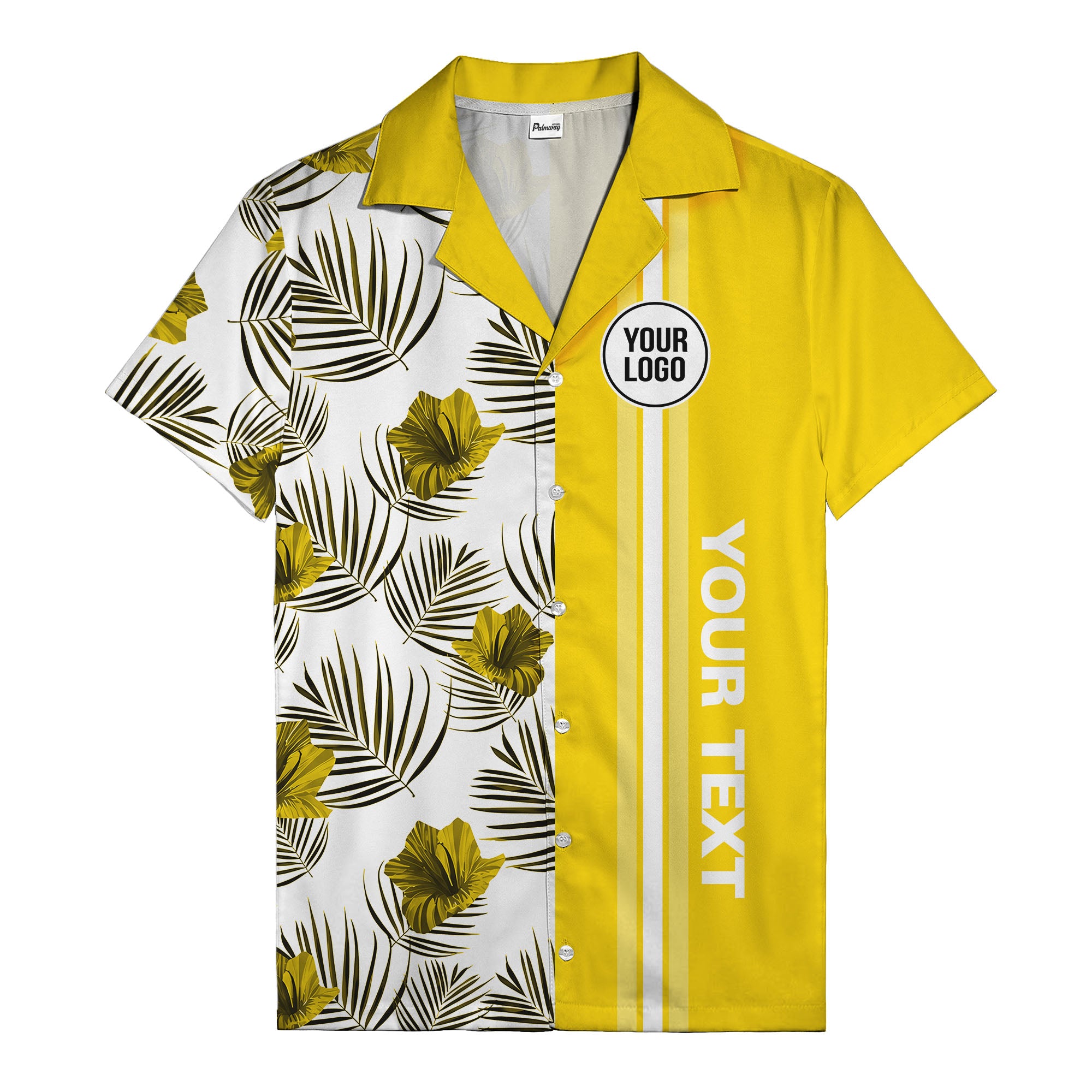 jet black monochrome tropical floral leaves hawaiian shirt for men