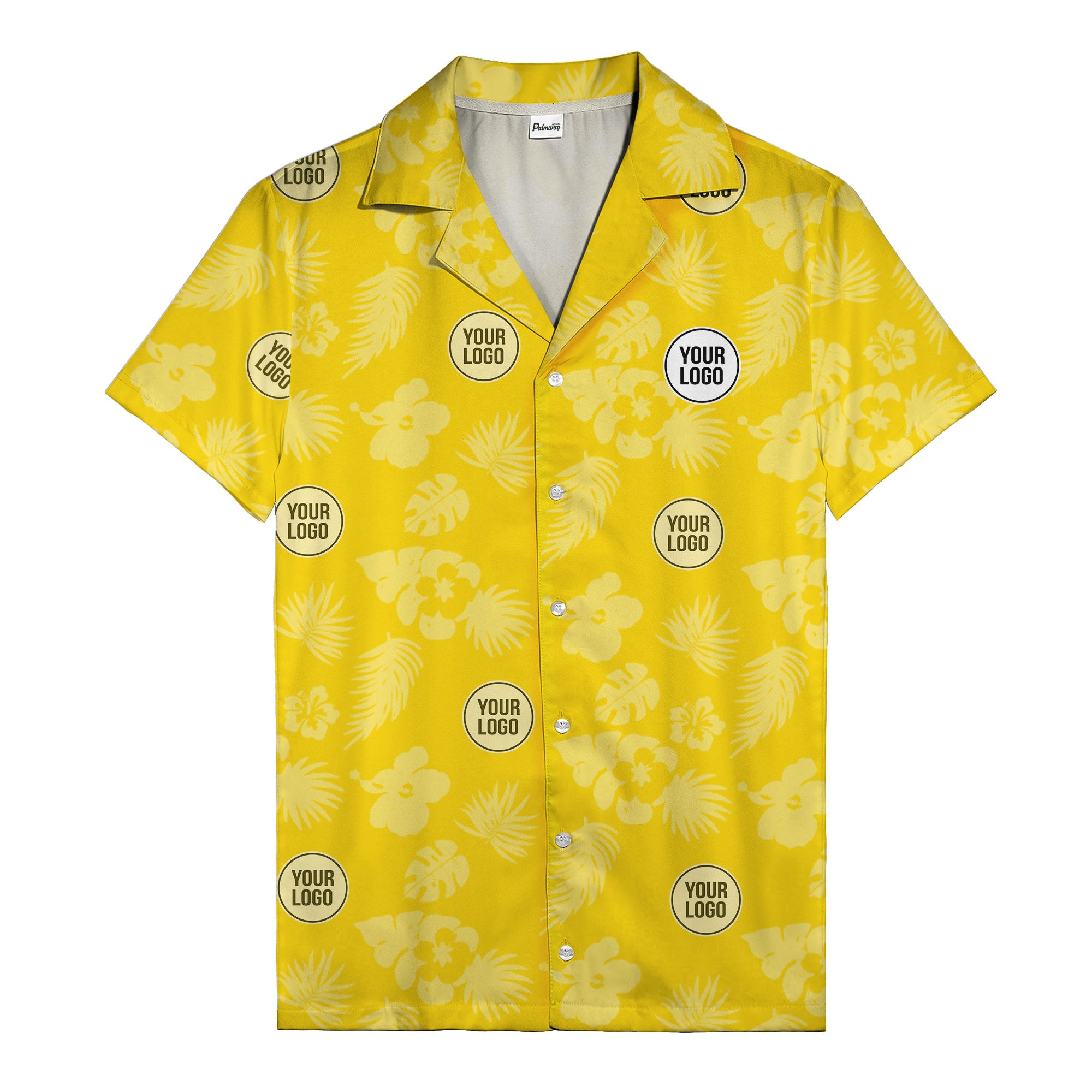 monochrome tropical flowers and leaves hawaiian shirt for men