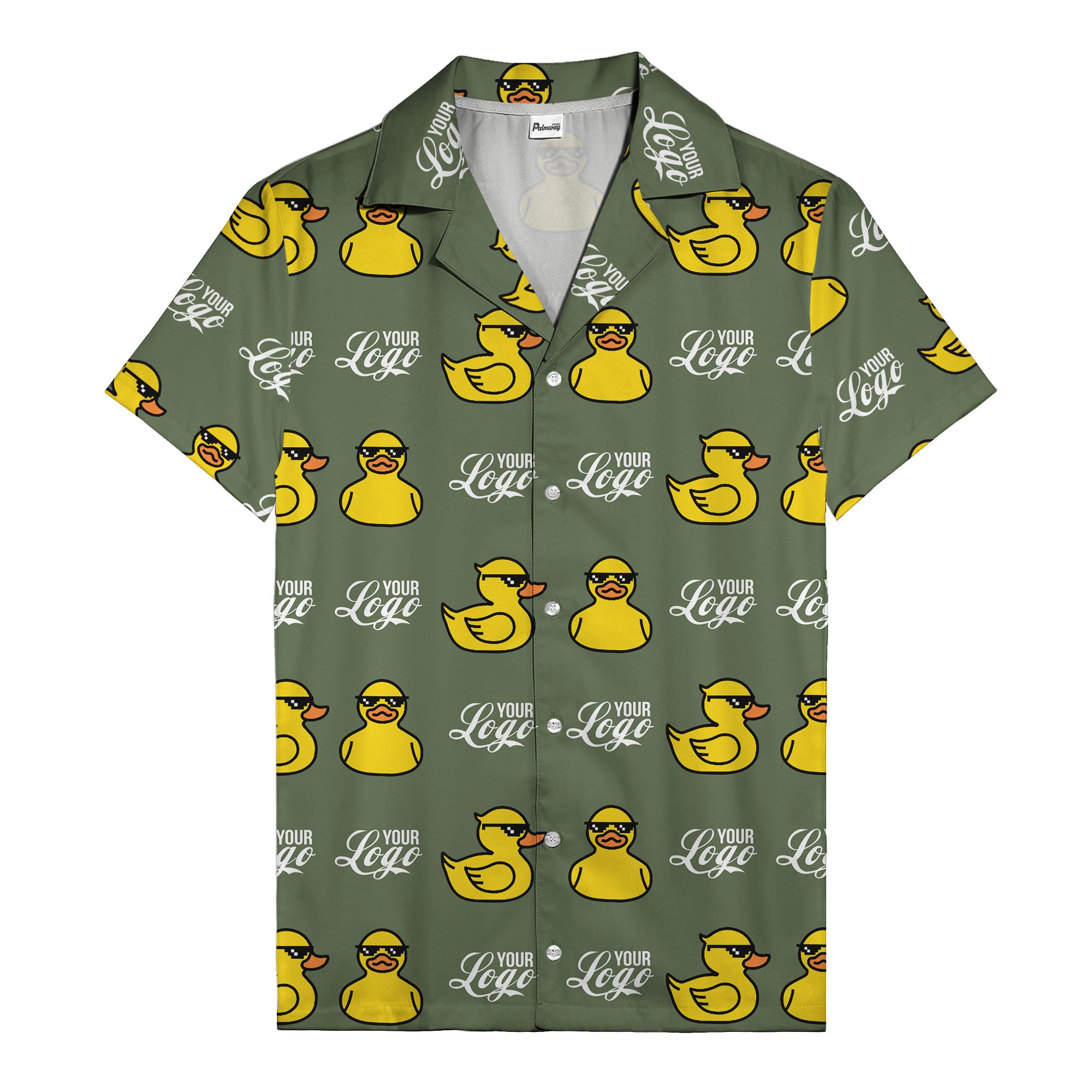 sunglassed rubber ducky parade custom logo hawaiian shirt