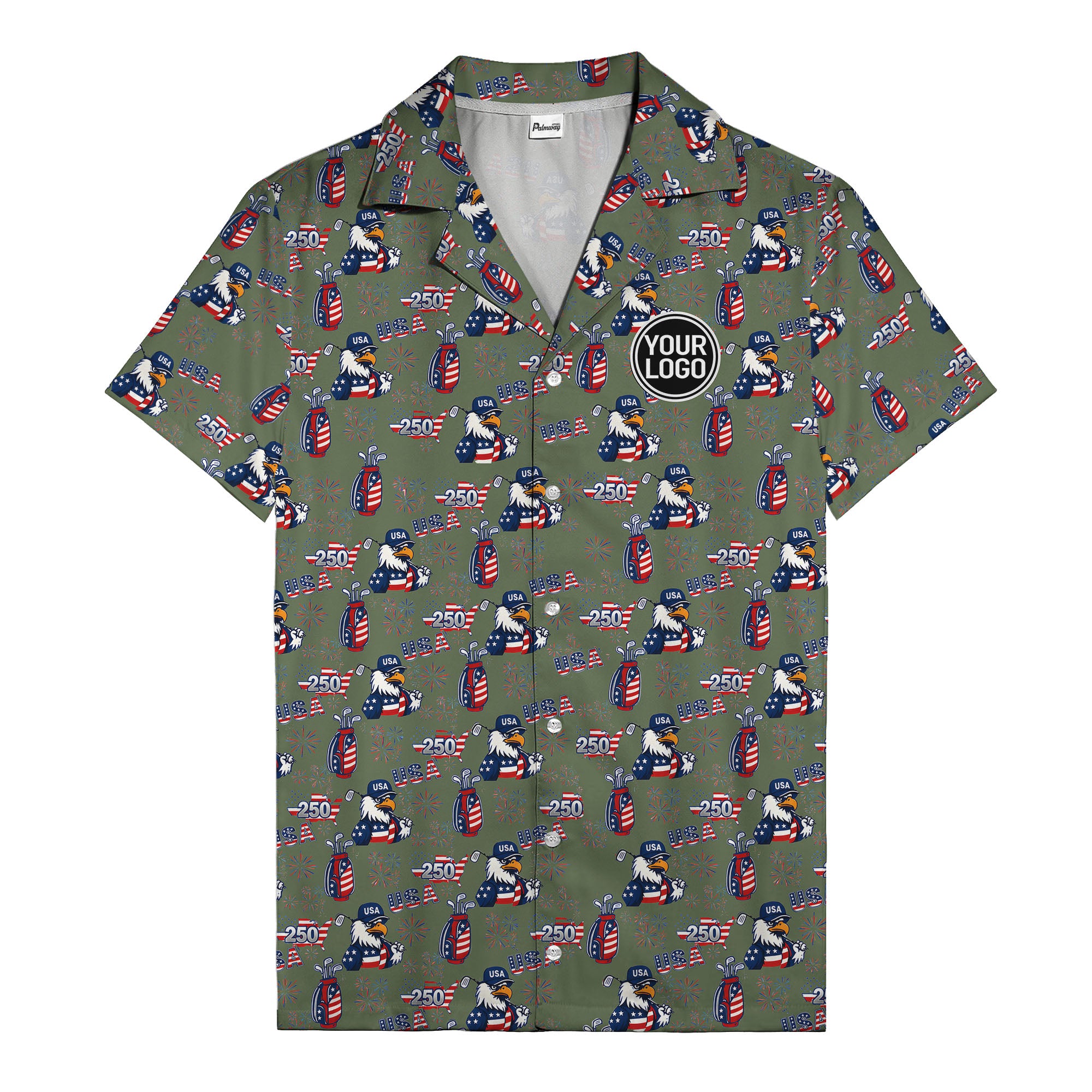 usa bald eagles golf bags fireworks hawaiian shirt for men