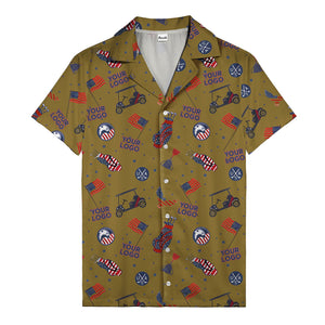 american golf flags bald eagles golf carts hawaiian shirt for men
