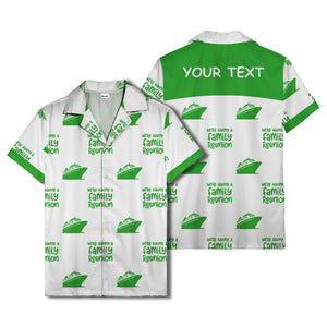 cruise ship silhouettes and family reunion text repeat hawaiian shirt