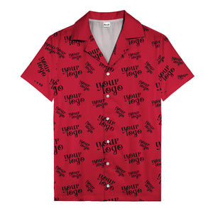 custom logo repeat typography hawaiian shirt for personalized style