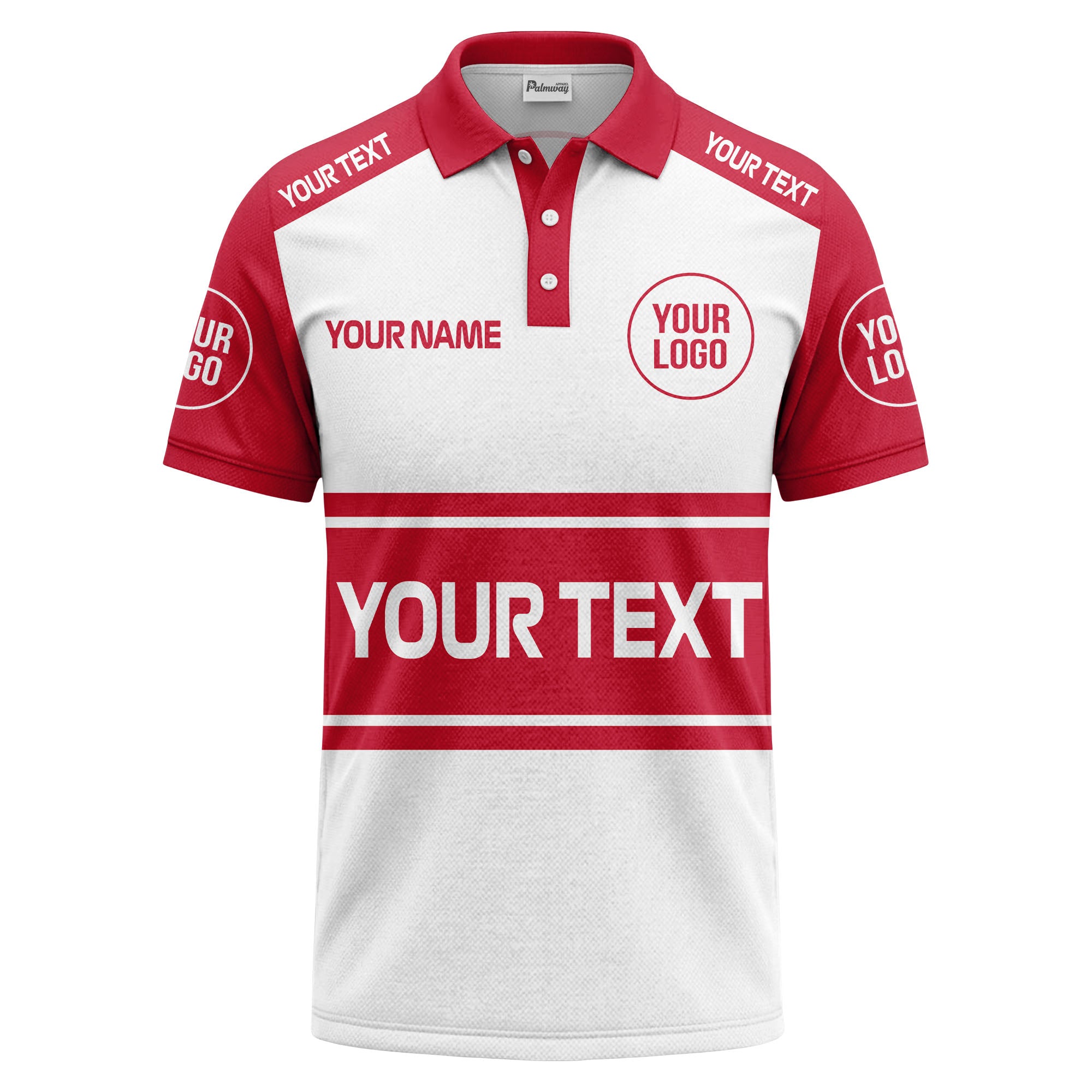 customizable logo & text sport jersey polo shirt for team gear