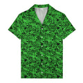 hexagon dot repeating custom text abstract geometric hawaiian shirt